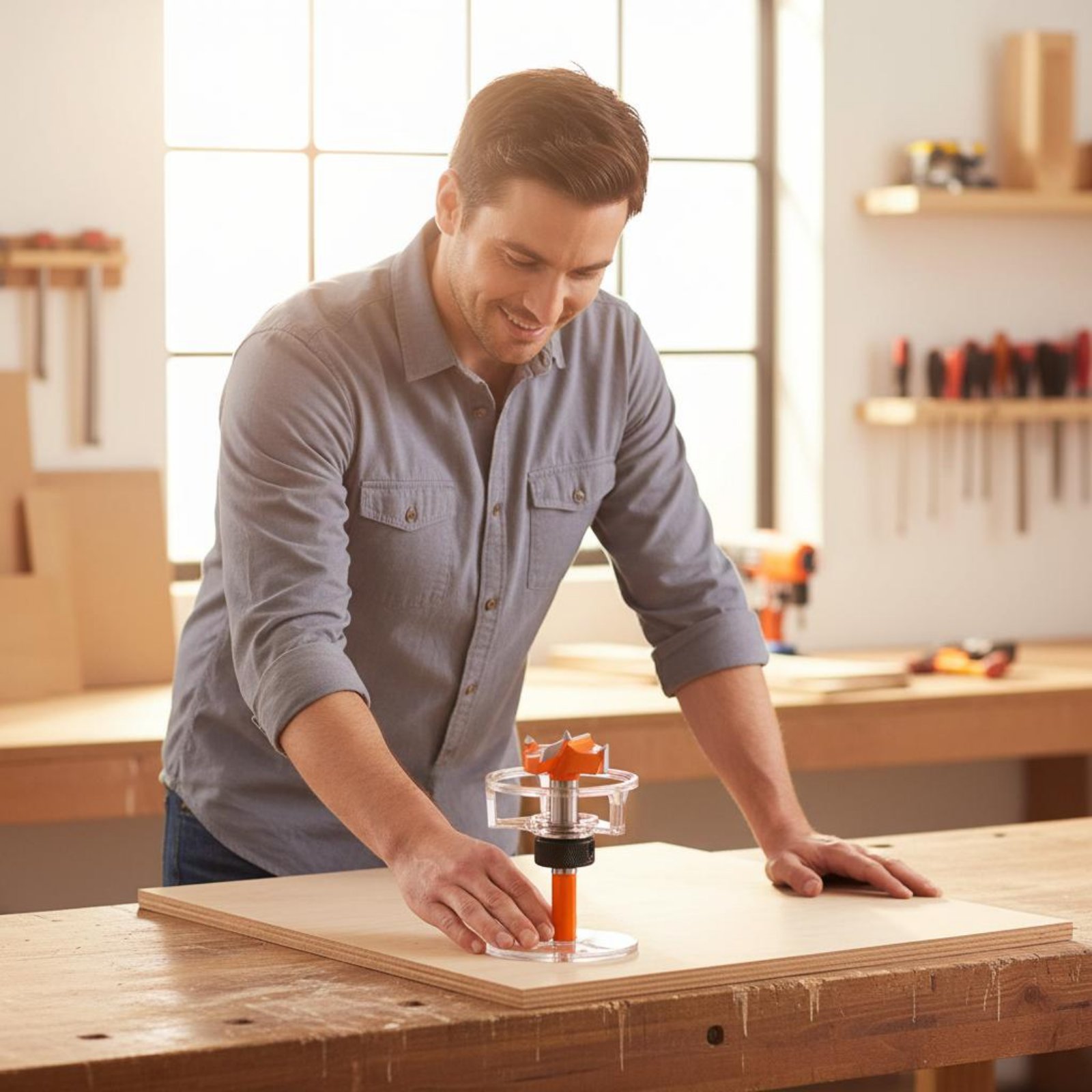 Woodworking Jig - 35mm Bardak Delme Aparatı Ayarlanabilir Konumlandırma