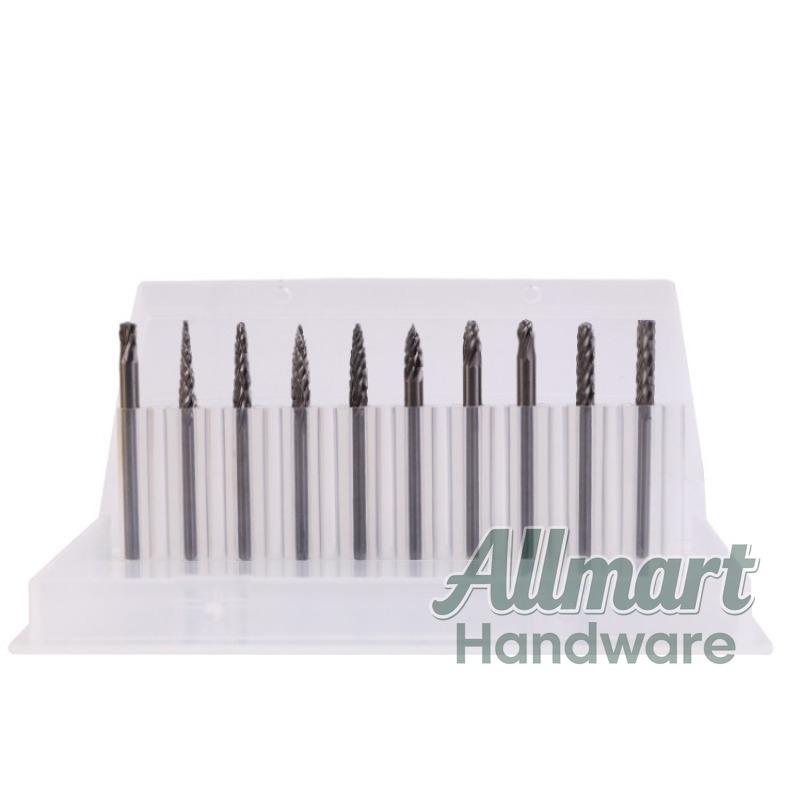 Woodworking Kit - 10 adet ahşap karbür döner freze